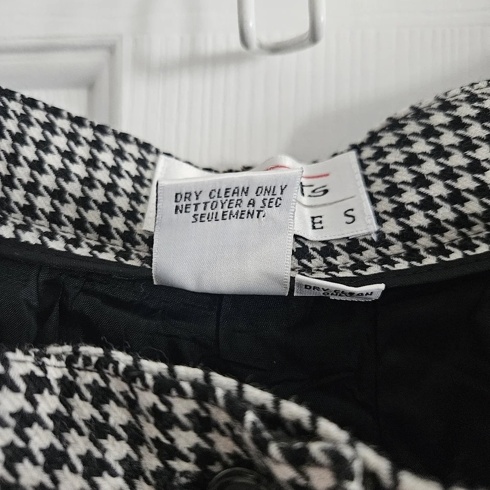 Vintage Talbots 100% Wool Houndstooth High Waisted Trousers